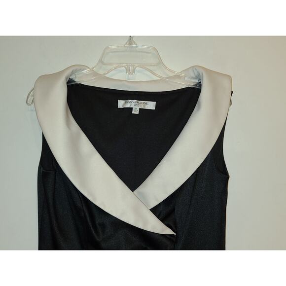 Vintage Evan Picone Black White dress - 2 petite / 2P - Picture 3 of 5